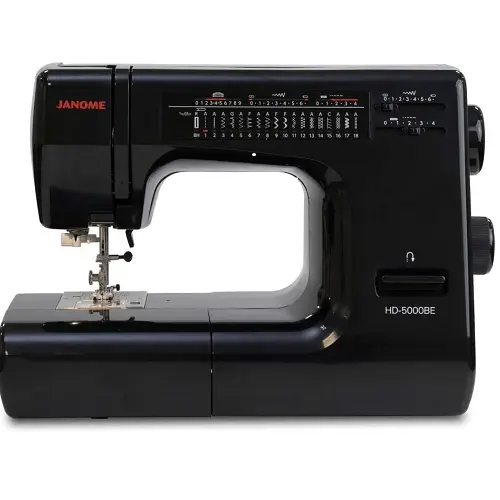 The Janome HD5000 heavy duty computerized sewing machine, named best overall model