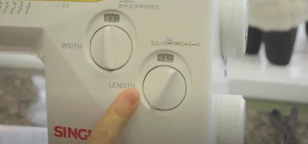 select the stitch lengthand width