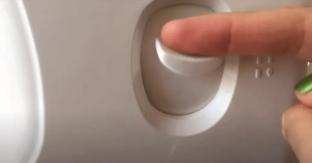 the reverse button or lever